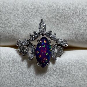 Bomb Party Love Above All 2 Ring Set Size 9